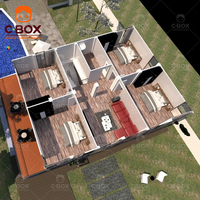 Cbox Luxury, conteneur mobile de 20 pieds, bar à café, maisons, restauration rapide, mini boutique éphémère pour immeuble de bureaux, villa pour cafés