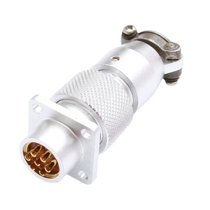 Conector CSP XF12, Conector de Aviación M12, Aluminio Mecanizado, Latón Plateado, Conexión Roscada - Product Image 3