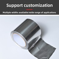 Cinta de Aluminio Compuesta Resistente a Altas Temperaturas, Impermeable, a Prueba de Explosiones, Adhesivo Acrílico Plateado PET, para Emergencias