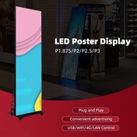 Pantalla LED para Póster, Móvil, Publicitaria, de Alta Definición, para Tiendas, Centros Comerciales, Exposiciones, Marketing y Promoción, Plug and Play