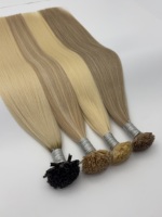 Extensions de cheveux humains Starose en kératine italienne en U, pré-collées, vierges, lisses, double épaisseur, teintes, pour salon de coiffure, vente en gros