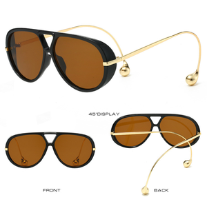 Luxury Double Bridge Metal <strong>Sunglasses</strong> Men Women Oversized Vintage Retro Shades UV400 Protection Driving Eyewear Lentes De Sol - Product Image 4