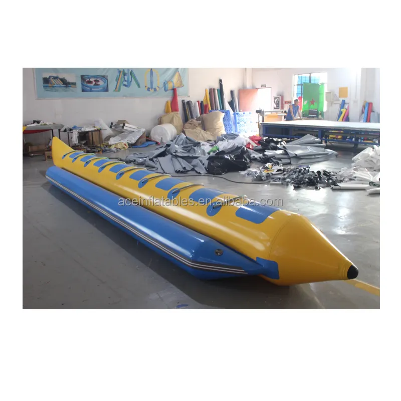 Prezzo di fabbrica 8 posti nuovo design gommone gioco d'acqua personalizzato PVC banana boat
