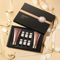 Luxe super sympa violet imprimé en usine coffret de beauté de luxe haut de gamme boîte d'emballage en carton boîte à cosmétiques personnalisée crème
