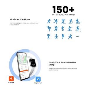 Montre connectée HAYLOU Watch Faro TFT à écran tactile, résolution 320x385, autonomie de 12 jours, boîtier en aluminium unisexe - Product Image 2