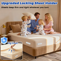 Fixateur de draps de lit de 3e génération amélioré, facile à utiliser, attache sécurisée pour matelas Queen/King/Full