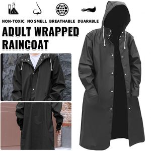 Chaqueta Impermeable Gruesa al por Mayor para Hombre y Mujer, Ropa de Lluvia Negra para Camping, Impermeable Unisex de EVA de Alta Calidad con Logotipo Personalizado - Product Image 4