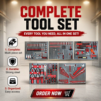 Juego de Herramientas Mecánicas de 369 Piezas, Económico, Kit de Llaves de Reparación Automotriz Universal para Taller