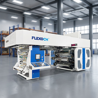 Machine d'impression flexographique à tambour central haute vitesse 6 couleurs CI pour films plastiques et emballages souples - Prix compétitif