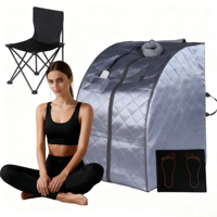 Sauna Portátil de Diseño Compacto para Uso en Baño, para una Persona, Relajante, de Espectro Completo, con Calor Seco e Infrarrojo Lejano, para el Hogar
