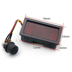 Pwm Dc Speed <b>Controller</b> 12V 24V 500W 20A Digital Display <b>Motor</b> Speed Regulator With Knob For Electric <b>Motor</b> Control - Product Image 1