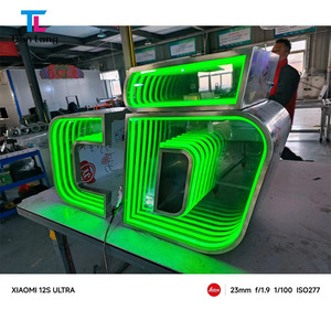 Acrílico 3D espejo infinito neón letra signo para decoración de oficina al aire libre LED neón mil capas espejo - Product Image 3