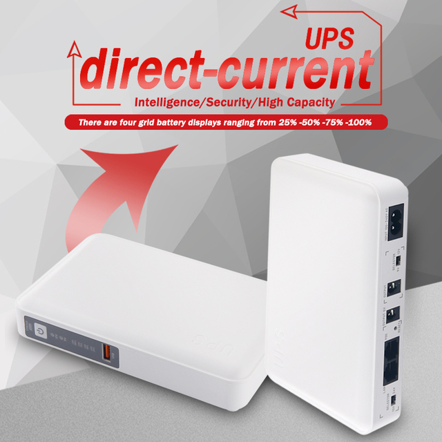 9V 12V Output Three Phase Lithium Battery DC Mini UPS for WiFi Router ONU with 6 Hours Backup