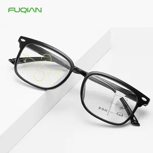 Multifocal Reading Glasses Progressive Bifocal Anti Blue Ray UV Protect Presbyopic Eyeglasses