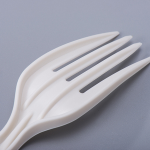 Tenedor de almidón de maíz de 6,5 pulgadas de alta calidad, cubiertos desechables biodegradables compostables ecológicos para fiestas al por mayor - Product Image 2