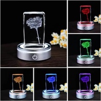 Base Luminosa USB con Display a Colori Rotondo a 7 LED, Luce Notturna Multicolore, Lampada LED Colorata Elettronica per Soggiorno