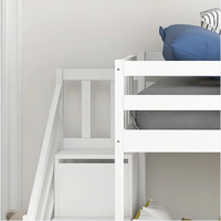 Sofá Cama Plegable Verde Pequeño para Dos Niños con Escritorio y Estructura Tipo Loft para Adultos, Precio de Fábrica, Construcción de Madera Contrachapada para Uso en Dormitorio