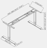 Bureau debout à double moteur, bureau électrique intelligent à hauteur réglable, table d'ordinateur pour bureau à domicile, mobilier de bureau et d'étude
