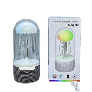 Loa không dây mini hình sứa với đèn <span class=keywords><strong>LED</strong></span> RGB MAX113, phát sáng theo nhạc, <span class=keywords><strong>Bluetooth</strong></span>, đèn ngủ nhịp điệu, hệ thống âm thanh USB - Product Image 5