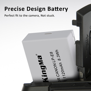 <span class=keywords><strong>Batterie</strong></span> d'appareil photo au lithium-ion rechargeable KingMa LP-E8 <span class=keywords><strong>LPE8</strong></span> pour Canon EOS 550D EOS 600D - Product Image 2