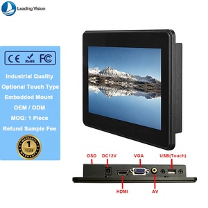 شاشة لمس سعوية 7 بوصة لـ <span class=keywords><strong>Raspberry</strong></span> <span class=keywords><strong>Pi</strong></span> 4 - واجهة USB/DVI جديدة مقاومة للماء IP65 بدقة 1024×600/1280×720 - Product Image 1