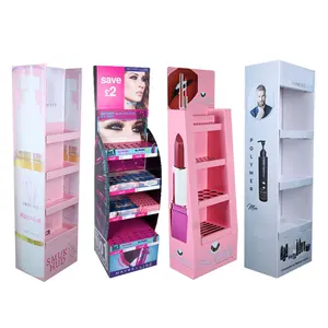 Moderne Aangepaste Pop Stands Voor Cosmetica Retail Cosmetica Papier Display Eye Make Up Producten Kartonnen Display Stand