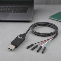 Câble Série USB vers TTL 4 Broches Femelle, Cordon Adaptateur de Débogage UART 2,54 mm pour Carte de Développement – Vente en Gros