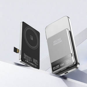 Batterie externe Chargeur portable 5000 10000Mah Sans fil Magnétique Vente en gros Banque d'alimentation Charge rapide Métal Type C Ultra fin LA1 - Product Image 2