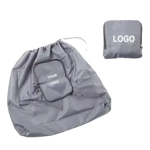 Brand Advertising Gift Travel Laundry Bag Foldable Pack Drawstring Closure Large Capacity Storage Bag