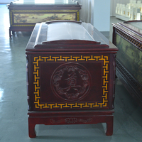Ataúd Refrigerado de Madera Sólida Estilo Americano con Enfriamiento Directo para Funerarias, Congelador Mortuorio para Cadáveres