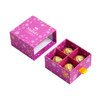 Boîtes rigides réutilisables avec logo personnalisé, finition mate, pour la Saint-Valentin, chocolats de luxe, bonbons, emballage cadeau, emballage de type tiroir