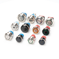 Interrupteur à bouton-poussoir électronique étanche IP65 en acier inoxydable ON-OFF à verrouillage/momentané 12MM/16MM/19MM/22MM OEM d'usine CE ROHS