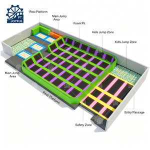 Centro de Entretenimiento Infantil Comercial, Parque de Atracciones, Área de Juegos con Trampolín, Equipo de Trampolín Interior con Piscina de Pelotas y Tobogán Grande - Product Image 3