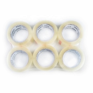 LP 48mm <span class=keywords><strong>Opp</strong></span>パッキングクリアテープカスタマイズアクリル粘着テープ黄色がかったクリアパッキングテープ - Product Image 4