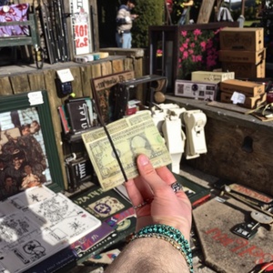 For Bifold Open Short Vintage Us Dollar Bill Pattern Genuine Leather <b>RFID</b> <b>Blocking</b> Credit Card <b>Wallet</b> Travel Daily - Product Image 2