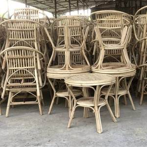 Porte-vêtements sur pied en rotin à deux niveaux avec cadre en rotin et tissage à noyau en rotin - Product Image 4