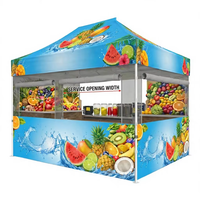Tente de stand d'exposition professionnelle sur mesure 10x10 pieds, gazebo robuste en Oxford 300D résistant au vent avec structure en aluminium
