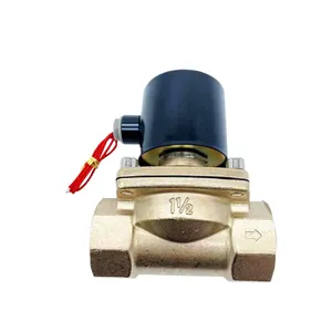 Solenoid Valve Normally Closed Low Price Pneumatic Solenoid Valve 2W Series 2W400-40 G1-1/2 Inch Brass Water