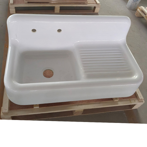 Évier de cuisine rectangulaire mural en fonte de 42 pouces, personnalisé, à tablier, à cuve unique, style ferme, de haute qualité, Buterfleoge - Product Image 4