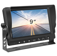 9 pouces AHD Vidéo à Quadruple Écran 4 Canaux/4CH Moniteur DVR Système de Caméra de Vue Arrière pour le Camion de Bus