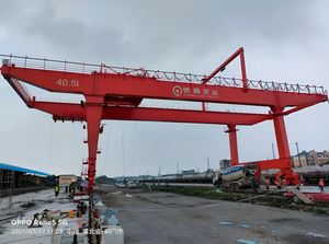 Warf מטען חצר רצועה סוג מיכל פורטל עליון עגורן 45/60 טון plc נשלט תיבת הילוכים - Product Image 2