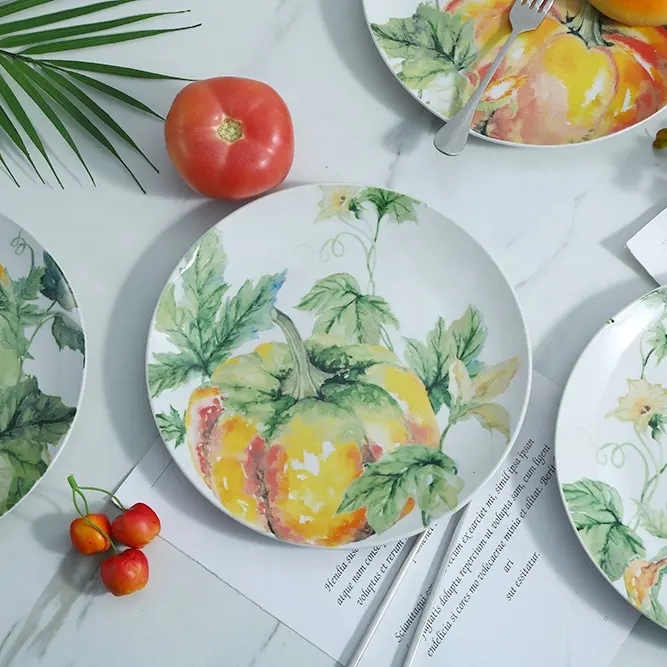 Yeni stil yemek takımı seti porselen yemek tabağı mutfak yeni tasarım ile