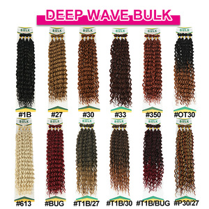 Julianna bán buôn 20 inch siêu nước sâu sóng xoăn sợi tổng hợp số lượng lớn phần mở rộng tóc cho Boho hộp Bím Tóc - Product Image 4