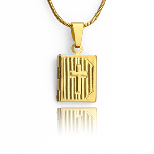FS unisexe plaqué or en laiton <span class=keywords><strong>Photo</strong></span> boîte jésus Style <span class=keywords><strong>croix</strong></span> pour bijoux religieux fins Christian Type mode pendentifs et breloques - Product Image 2