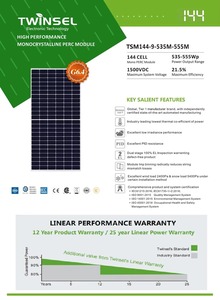 Módulo Solar Twinsel Serie TSM144-9, Rango de Potencia Completo de 535W-555W, Alta Eficiencia, Celda Mono PERC Tipo N para Sistema Solar - Product Image 3
