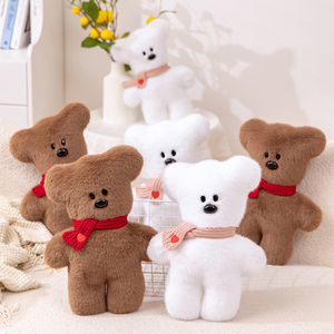 Nueva llegada dibujos animados Kawaii marrón cabeza torcida oso de peluche muñeco de peluche Animal de peluche regalo de fiesta para niños muñeco de oso torcido suave - Product Image 3