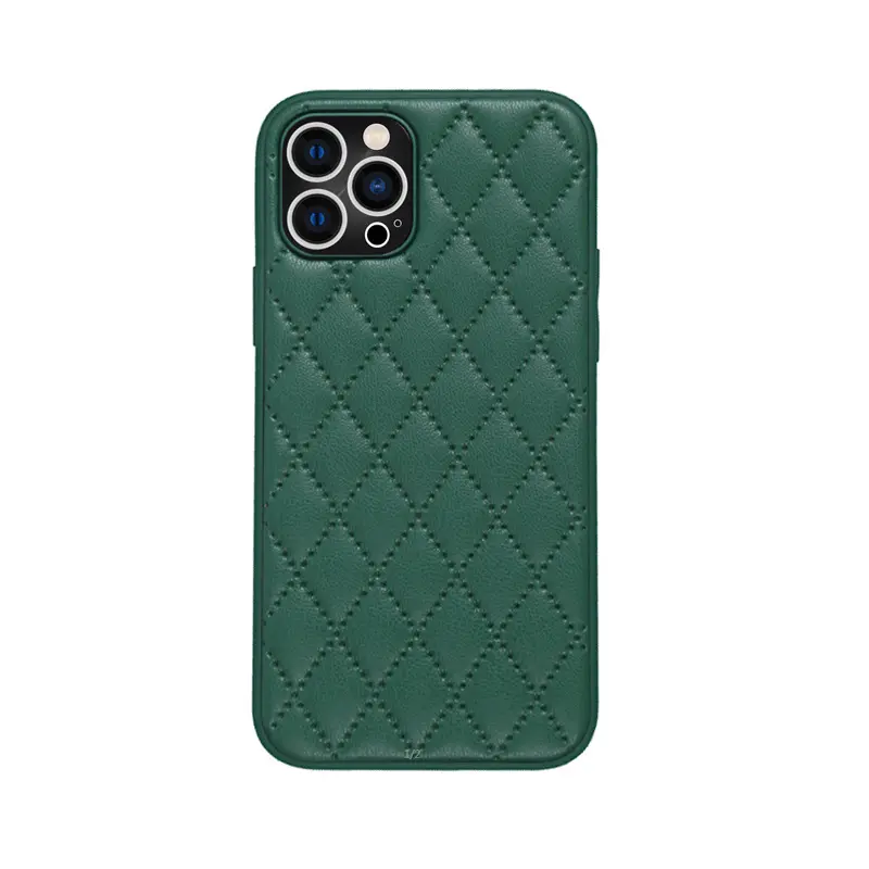 Best Selling Products Wholesale Luxury Lambskin Lattice Leather Phone Cases