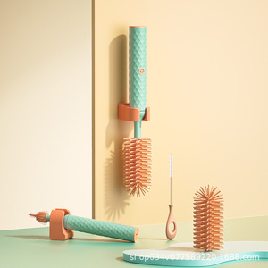 Rechargeable Silicone Baby <b>Bottle</b> <b>Brush</b> Set 360 Degree Rotating Cordless Cleaning <b>Brushes</b> - Product Image 5