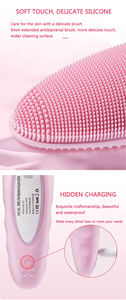 Brosse nettoyante faciale en silicone rechargeable par USB, étanche IPX7, à haute fréquence vibratoire, pour un nettoyage en profondeur des pores et une revitalisation de la peau du visage - Product Image 3