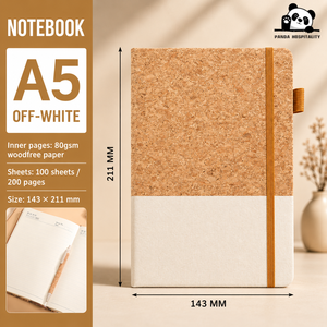 Carnet A5 personnalisé avec logo, couverture en liège écologique, carnet texturé pour le bureau, l'école et les cadeaux - Product Image 1